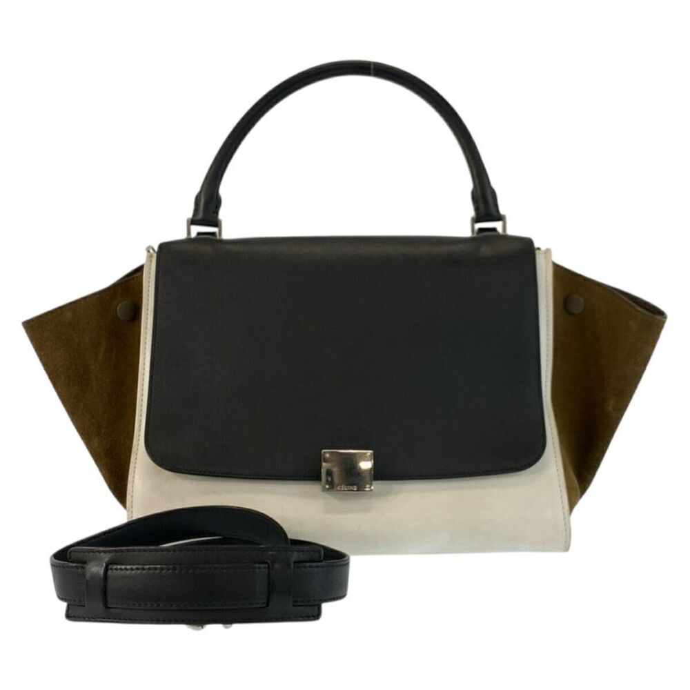 Celine Trapeze Leather Suede 2way Handbag
